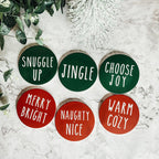 Minimalist Christmas Premium Ceramic Coasters with Cork Back — Select Your Pack & Color