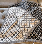 Geo Double-Sided Medium Weight Cotton Soft Knit Throw Blanket — Select Your Color