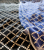 Geo Double-Sided Medium Weight Cotton Soft Knit Throw Blanket — Select Your Color