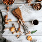 Wooden Serving Utensils featuring Positive Expressions