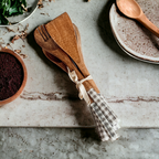 Wooden Serving Utensils featuring Positive Expressions