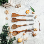 Wooden Serving Utensils featuring Positive Expressions
