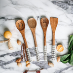 Wooden Serving Utensils featuring Positive Expressions