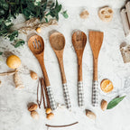 Wooden Serving Utensils featuring Positive Expressions