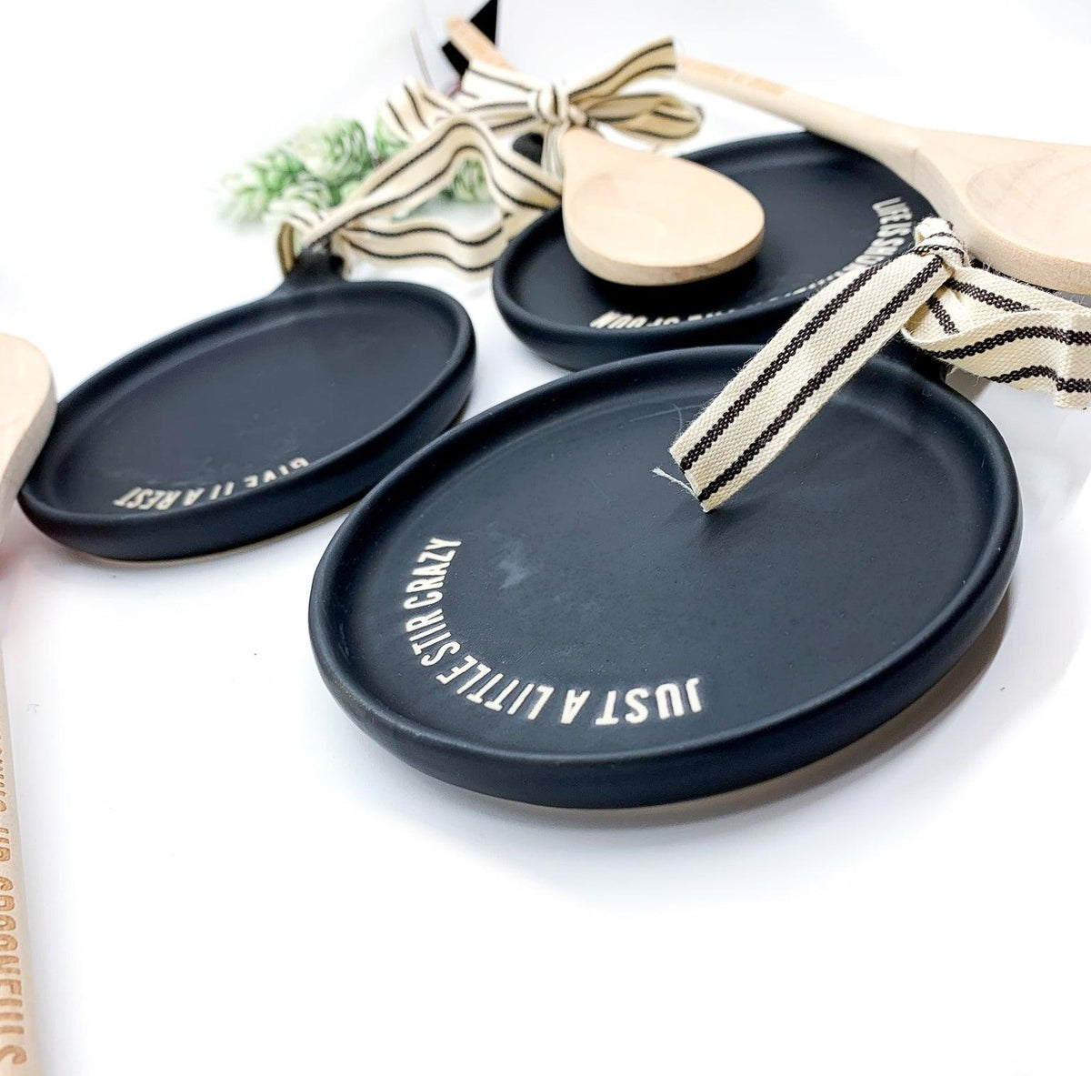 Give It a Rest Spoon Rest and Wooden Spoon  — Select Your Style & Spoon
