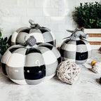 Hand Painted Buffalo Check Pumpkin — Select Your Size