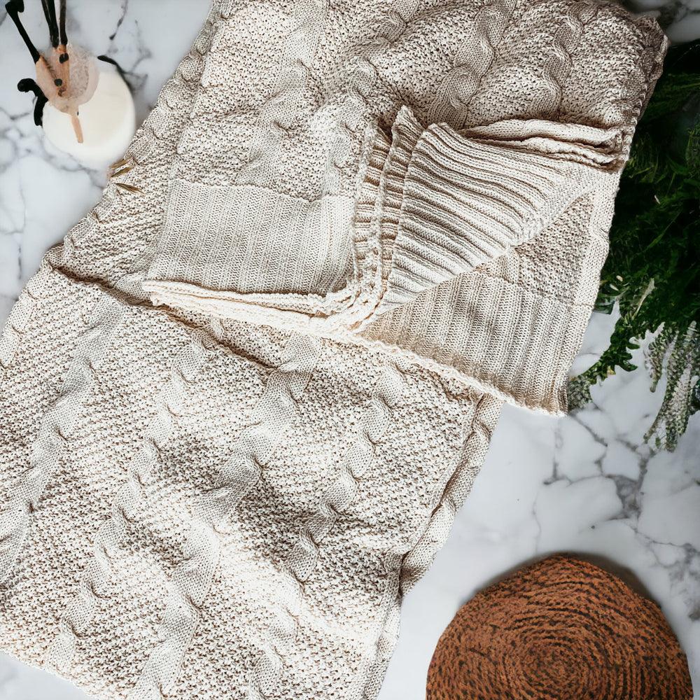 Claret Knit Sweater Throw Blanket — Select Your Color & Size