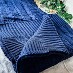 Claret Knit Sweater Throw Blanket — Select Your Color & Size