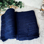 Claret Knit Sweater Throw Blanket — Select Your Color & Size