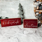 Wooden "Have Yourself a Merry Little Christmas" Decorative Block Sign