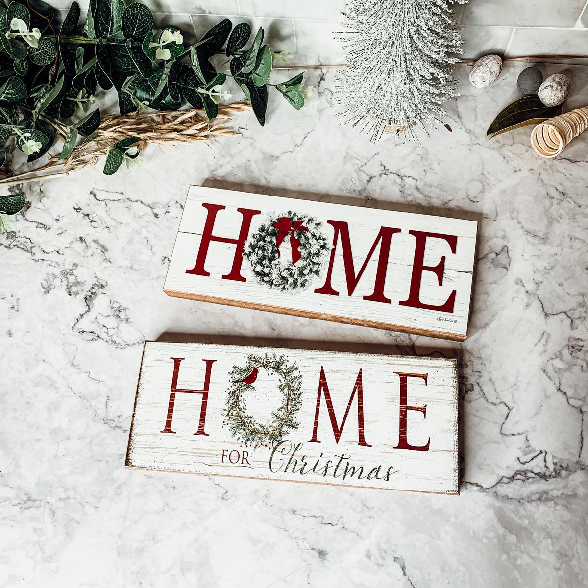 Handmade Wooden "Home for Christmas" Sign