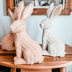 Resin Basket Weave Bunny — Select Your Color