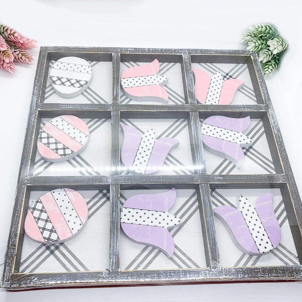 Handcrafted Easter & Spring Tic Tac Toe Game — Select Your Size