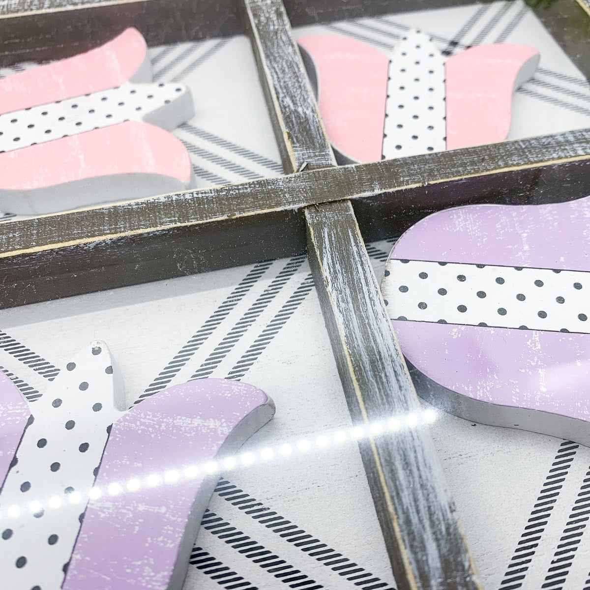 Handcrafted Easter & Spring Tic Tac Toe Game — Select Your Size