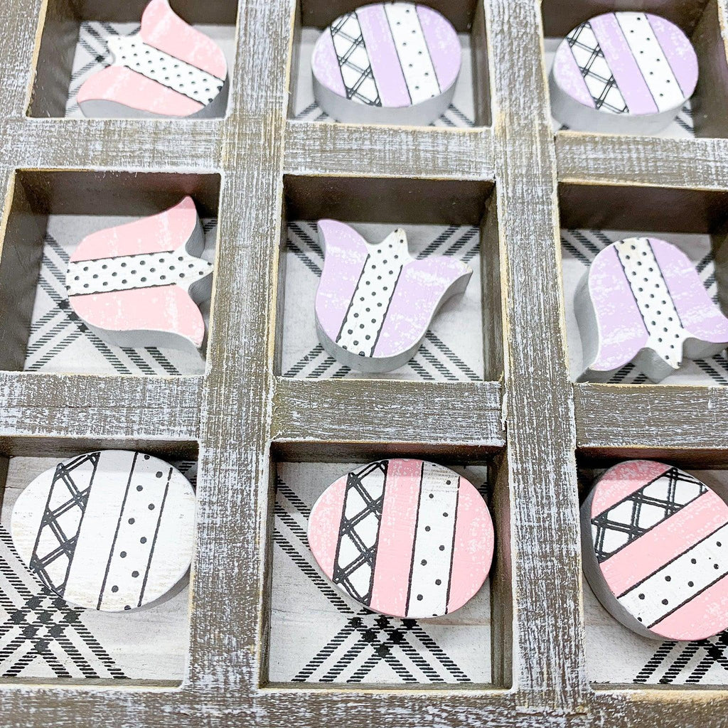 Handcrafted Easter & Spring Tic Tac Toe Game — Select Your Size