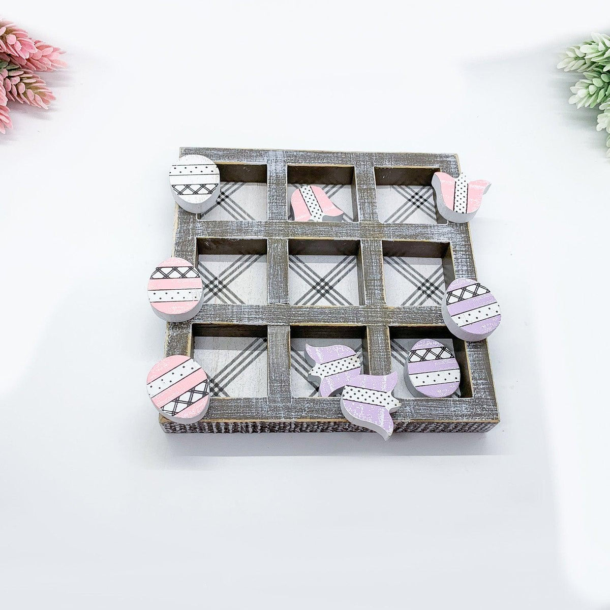 Handcrafted Easter & Spring Tic Tac Toe Game — Select Your Size