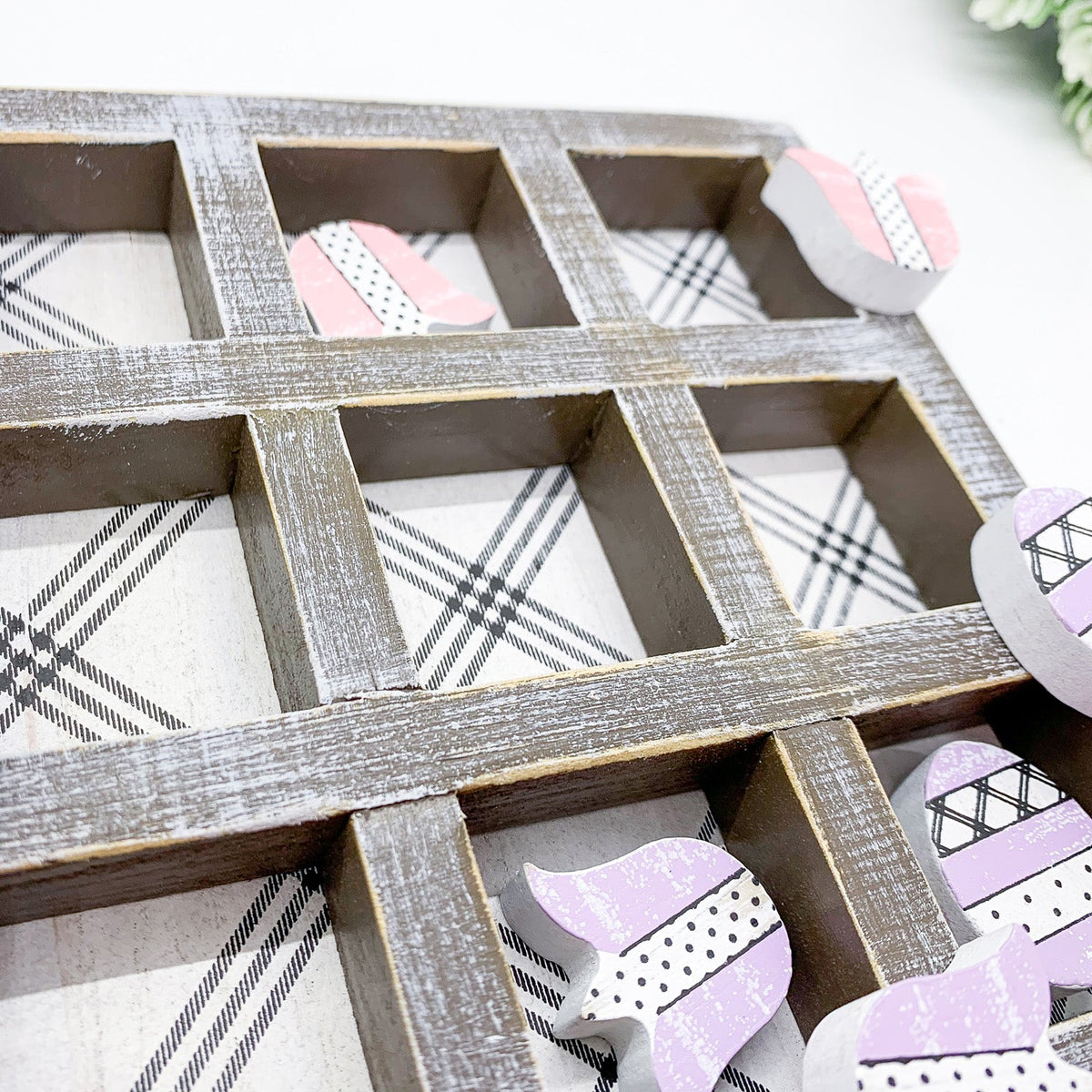 Handcrafted Easter & Spring Tic Tac Toe Game — Select Your Size