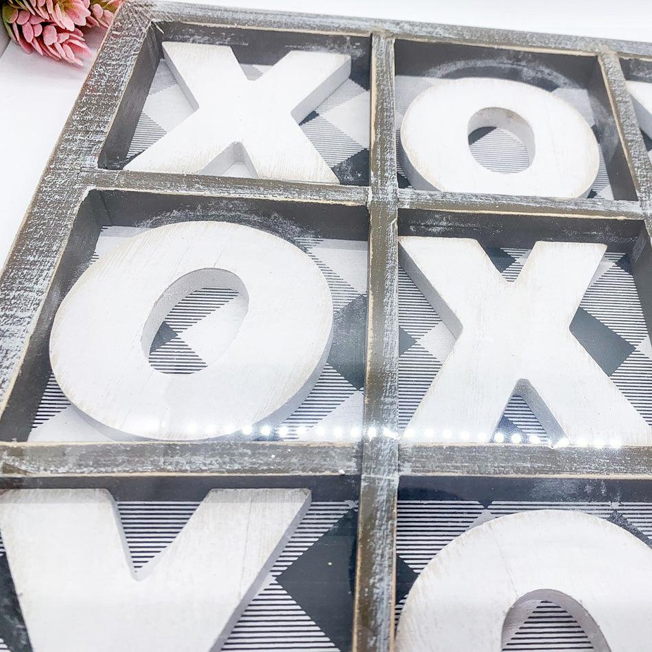 Handmade Gingham XOXO Wooden Game — Select Your Size