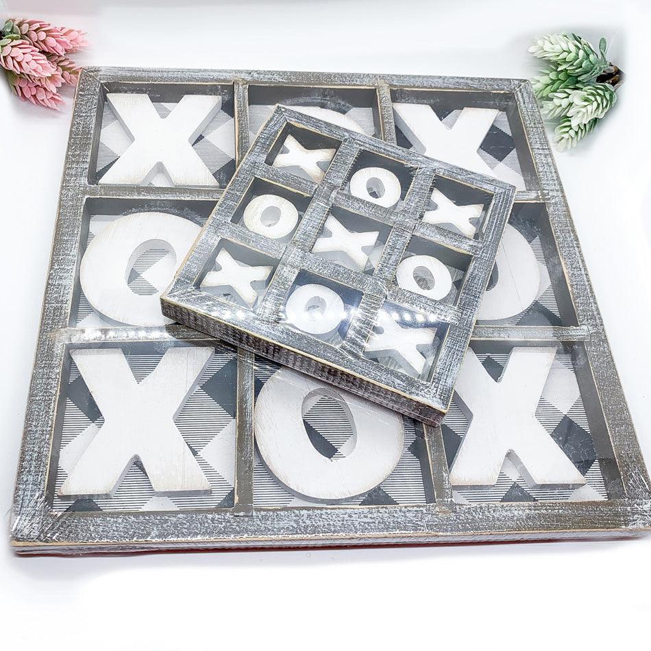 Handmade Gingham XOXO Wooden Game — Select Your Size