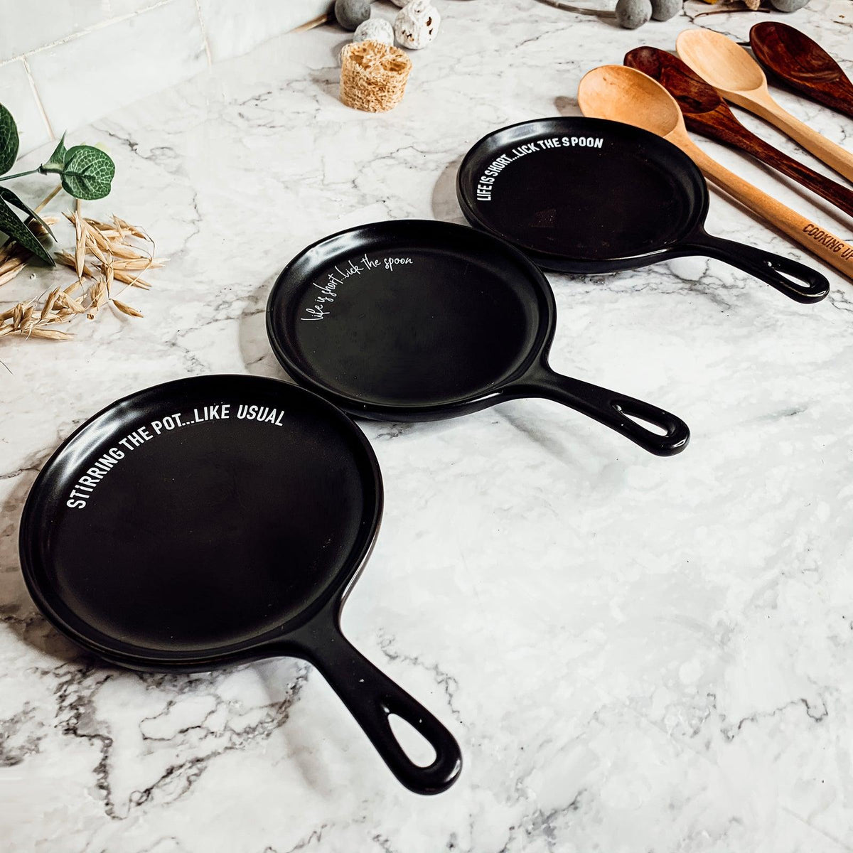 Give It a Rest Spoon Rest and Wooden Spoon  — Select Your Style & Spoon