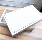 Handmade White Wash Wooden Farmhouse Dandelion Tray