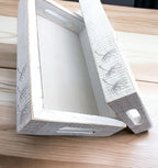 Handmade White Wash Wooden Farmhouse Dandelion Tray