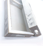 Handmade White Wash Wooden Farmhouse Dandelion Tray
