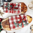 Holiday Charcuterie Board & Tartan Towel Set — Select Your Towel