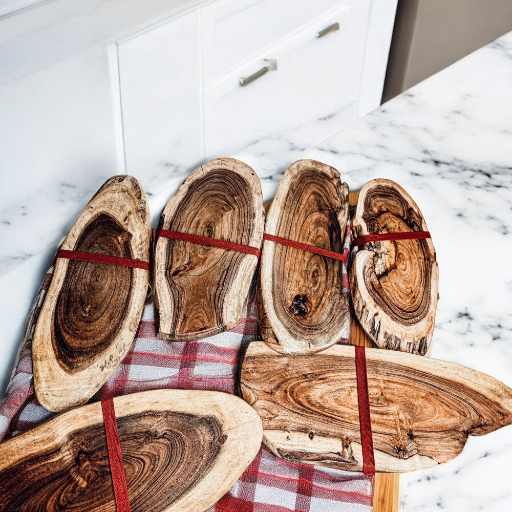 Holiday Charcuterie Board & Tartan Towel Set — Select Your Towel