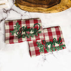 Holiday Charcuterie Board & Tartan Towel Set — Select Your Towel