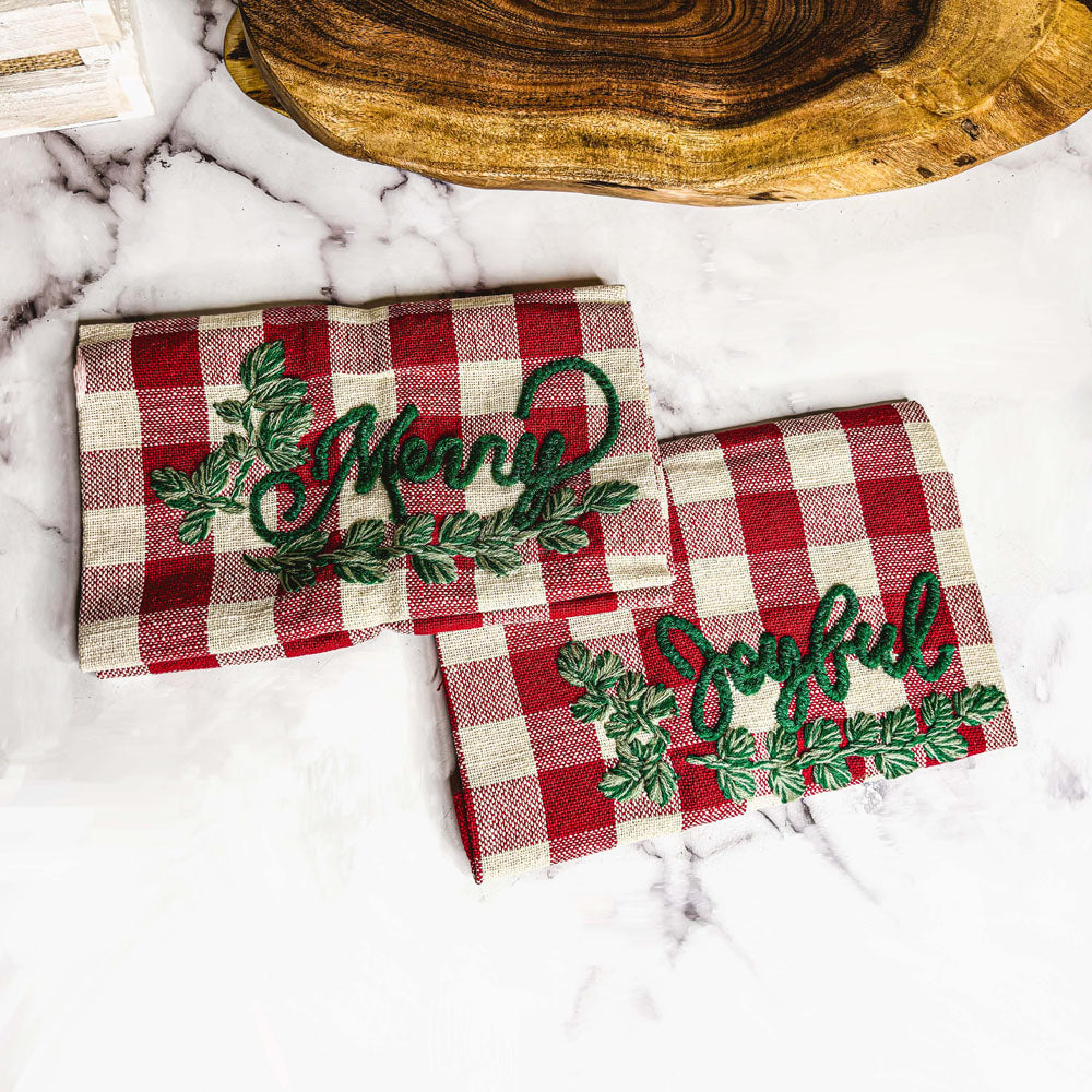 Holiday Charcuterie Board & Tartan Towel Set — Select Your Towel