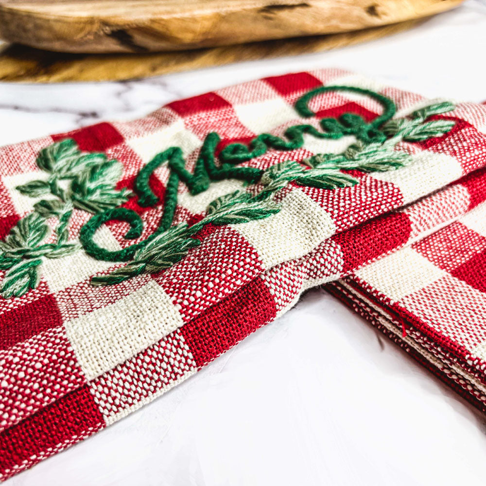 Holiday Charcuterie Board & Tartan Towel Set — Select Your Towel