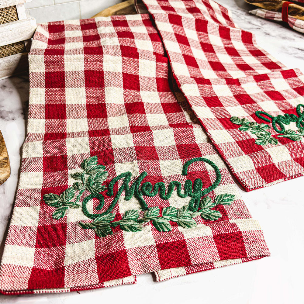 Holiday Charcuterie Board & Tartan Towel Set — Select Your Towel