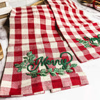 Holiday Charcuterie Board & Tartan Towel Set — Select Your Towel