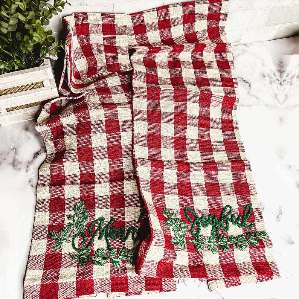 Holiday Charcuterie Board & Tartan Towel Set — Select Your Towel