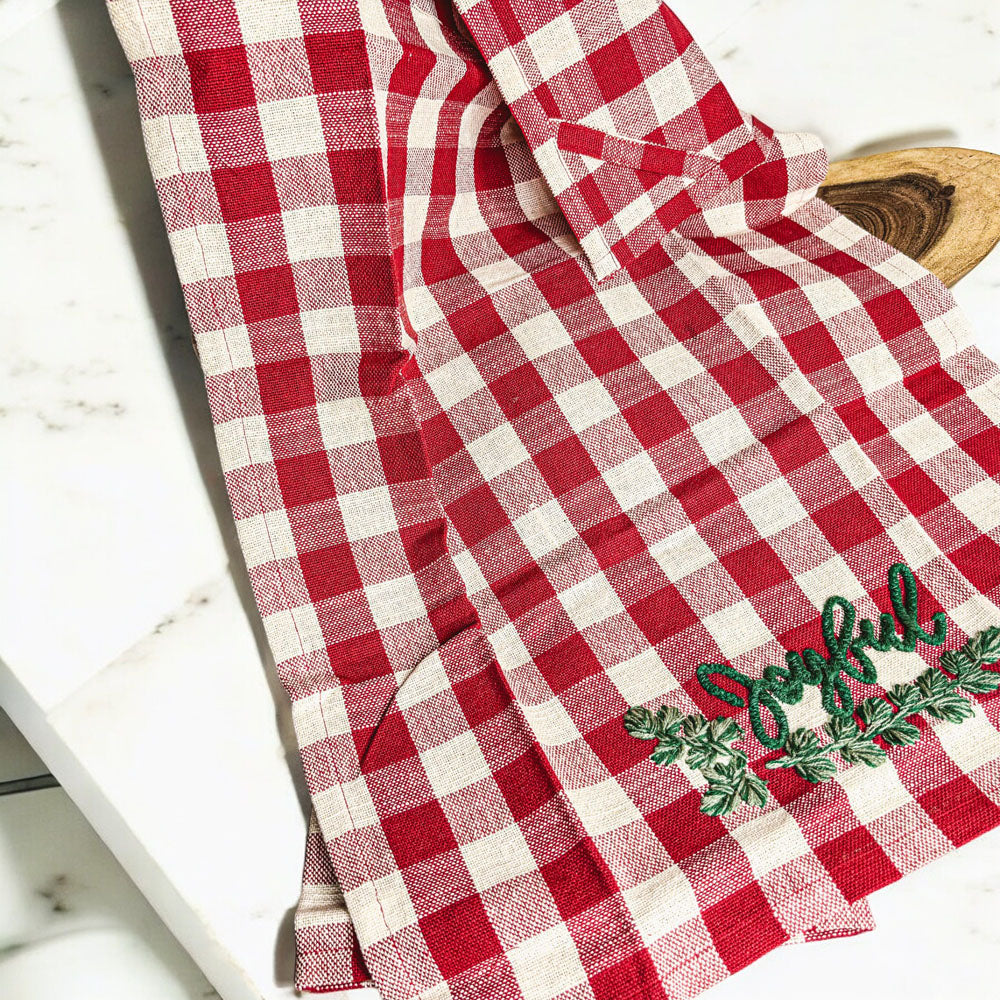 Holiday Charcuterie Board & Tartan Towel Set — Select Your Towel