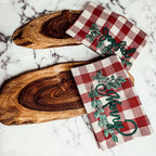 Holiday Charcuterie Board & Tartan Towel Set — Select Your Towel