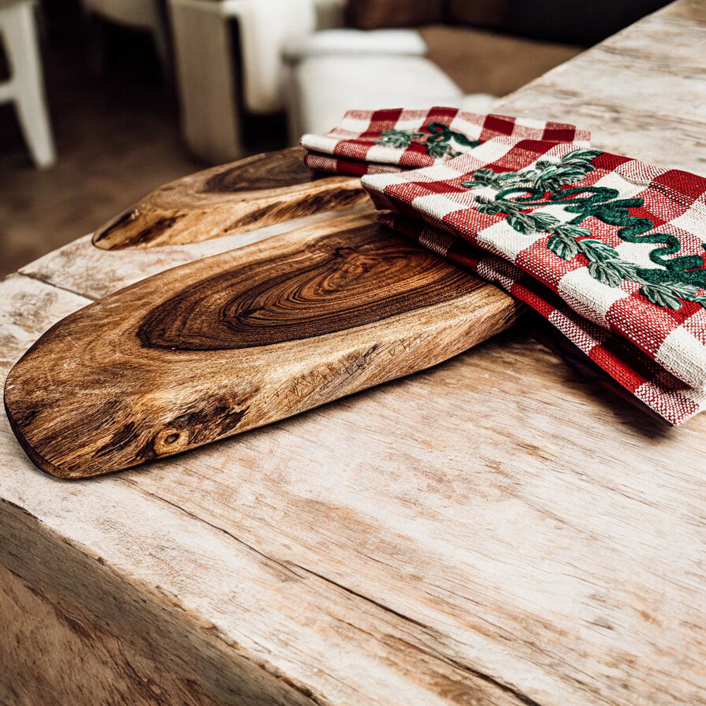 Holiday Charcuterie Board & Tartan Towel Set — Select Your Towel