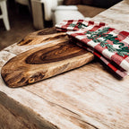 Holiday Charcuterie Board & Tartan Towel Set — Select Your Towel