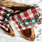 Holiday Charcuterie Board & Tartan Towel Set — Select Your Towel