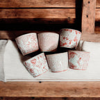 Hand-Painted Porcelain Mini Pink Cachepots— Select Your Design