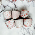 Hand-Painted Porcelain Mini Pink Cachepots— Select Your Design