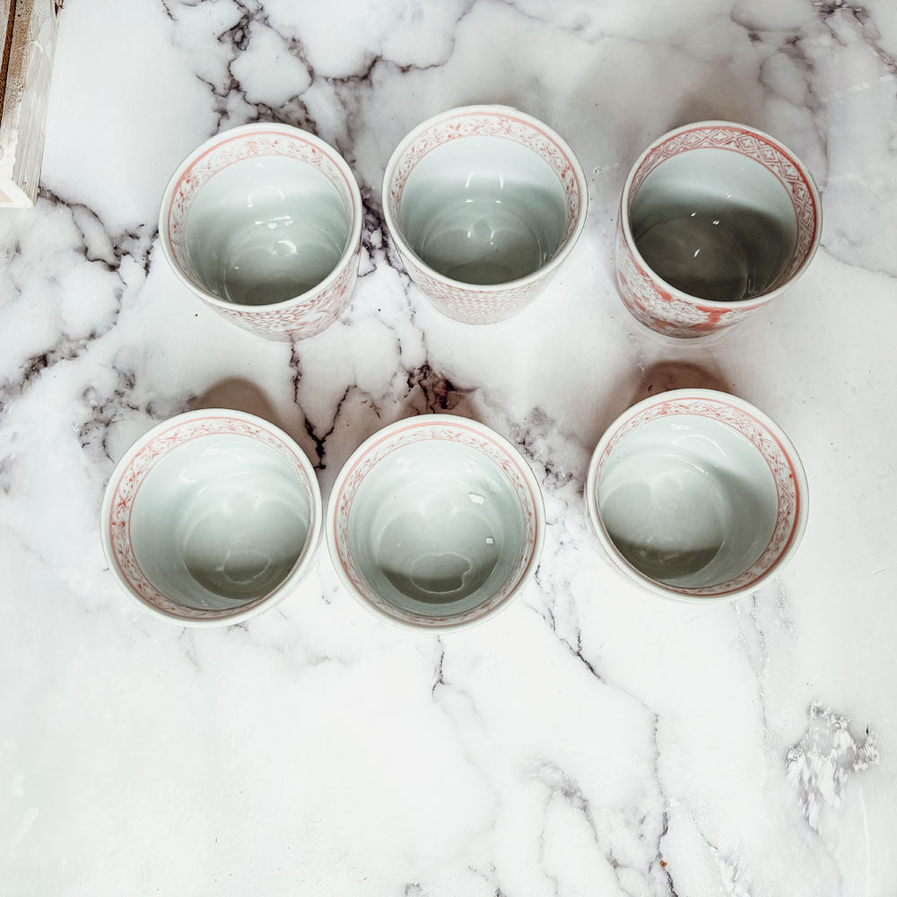 Hand-Painted Porcelain Mini Pink Cachepots— Select Your Design