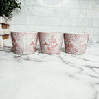 Hand-Painted Porcelain Mini Pink Cachepots— Select Your Design