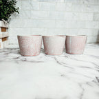 Hand-Painted Porcelain Mini Pink Cachepots— Select Your Design