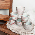Hand-Painted Porcelain Mini Pink Cachepots— Select Your Design
