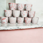 Hand-Painted Porcelain Mini Pink Cachepots— Select Your Design