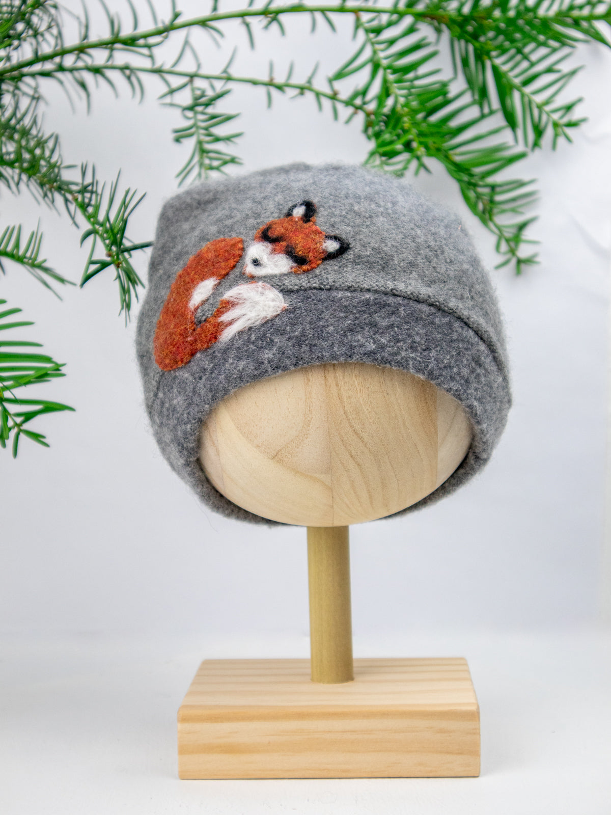 Sleeping Fox Cashmere Hat - Child — Select Your Color