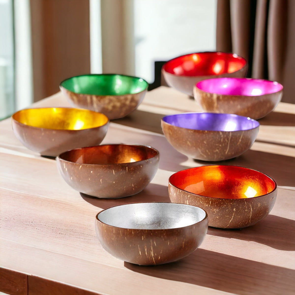 Handcrafted Coconut Rainbow Bowls — Select Your Color