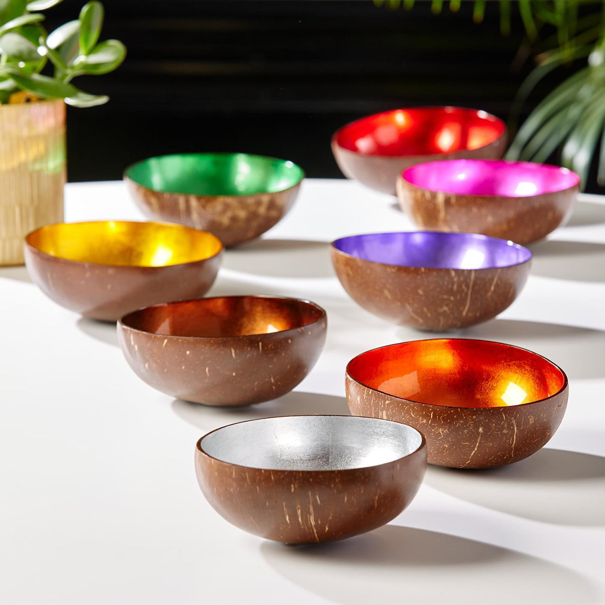 Handcrafted Coconut Rainbow Bowls — Select Your Color
